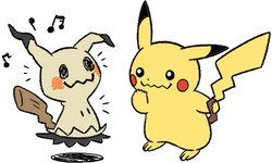Mimigma und Pikachu