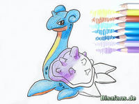 Zeichenkurs Lapras - Schritt 11