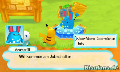 Bei Victini kann die Welle einmal täglich geändert werden. Azumarill betreibt einen Jobschalter.