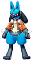 Screenshot von Lucario mit einem Skin