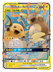 54/236 Raichu & Alola-Raichu TAG TEAM GX