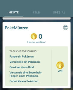 Pokemon GO Tägliche Forschung