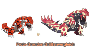 Proto-Groudon Größenvergleich