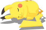 Einkugelpose-Pose von Pikachu