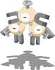 Herabschwebepose-Pose von Magneton