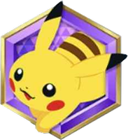 Emblem mit Pikachu von Pokémon-Sammelkartenspiel-Pocket