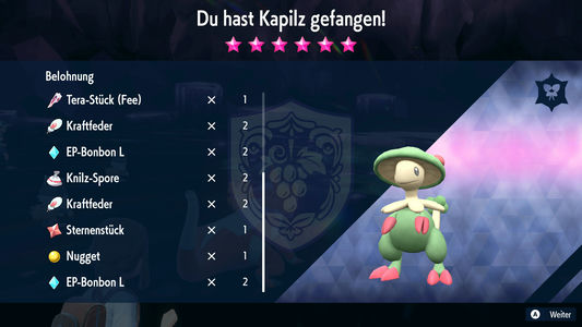 Geld erhalten durch den Verkauf von seltenen Items in Pokémon Karmesin und Purpur