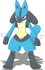 Trainingspose-Pose von Lucario