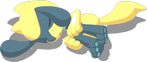 Knieklammerpose-Pose von Riolu