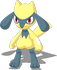 Trainingspose-Pose von Riolu