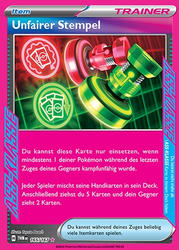 165/167 Unfairer Stempel