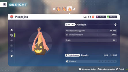 Irrbis und Pumpdjinn-Größen in Pokémon Pokémon-Legenden: Z-A