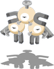 Herabschwebepose-Pose von Magneton