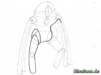 Zeichenkurs Deoxys (Verteidigungsform) - Schritt 5