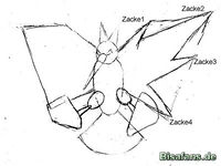 Zeichenkurs Zapdos - Schritt 5