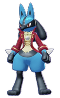 Screenshot von Lucario mit einem Skin