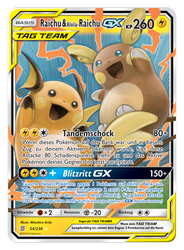 54/236 Raichu & Alola-Raichu TAG TEAM GX