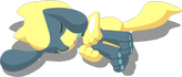 Knieklammerpose-Pose von Riolu