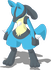 Trainingspausenpose-Pose von Lucario