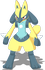 Trainingspose-Pose von Lucario