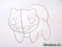 Zeichenkurs Bisasam - Schritt 6