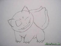 Zeichenkurs Bisasam mit Togepi - Schritt 4