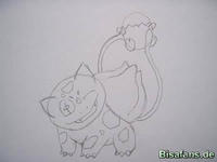 Zeichenkurs Bisasam mit Togepi - Schritt 7