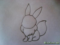 Zeichenkurs Evoli - Schritt 2