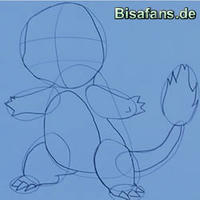 Zeichenkurs Glumanda - Schritt 3