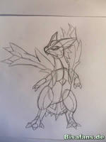 Zeichenkurs Kyurem - Schritt 7