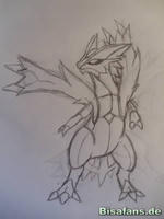 Zeichenkurs Kyurem - Schritt 8