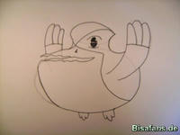 Zeichenkurs Pelipper - Schritt 9