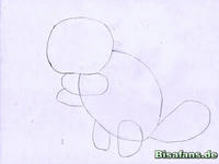 Zeichenkurs Schiggy (seitlich) - Schritt 2