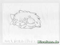 Zeichenkurs Shaymin (schlafend) - Schritt 5