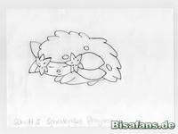 Zeichenkurs Shaymin (schlafend) - Schritt 6