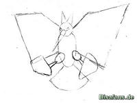 Zeichenkurs Zapdos - Schritt 4