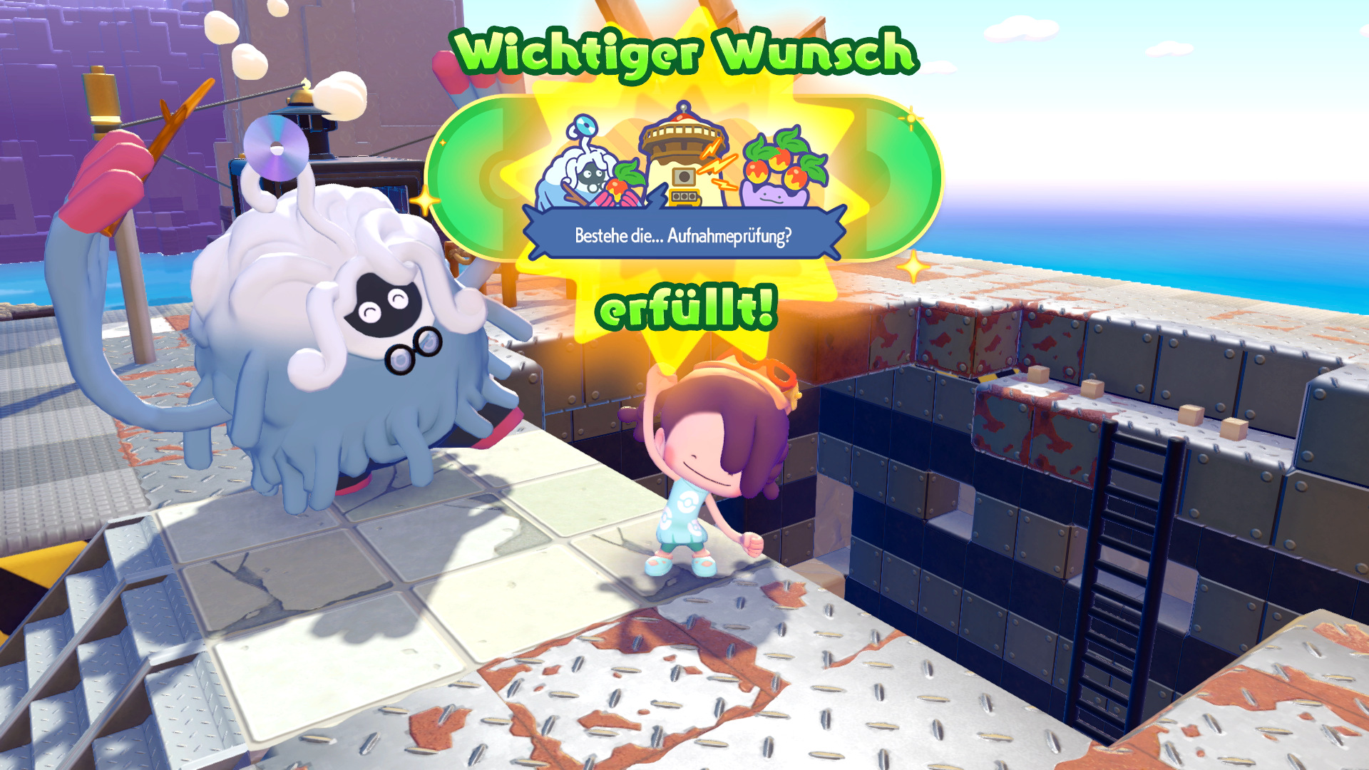 Screenshots zu Aufnahmeprüfung in Pokémon Pokopia Screenshots zu Aufnahmeprüfung in Pokémon Pokopia