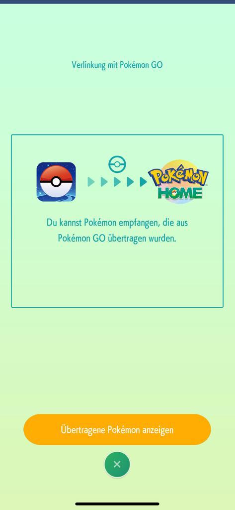 Pokémon GO Pokémon HOME Verbindung
