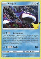 Celebrations 003/025 Kyogre