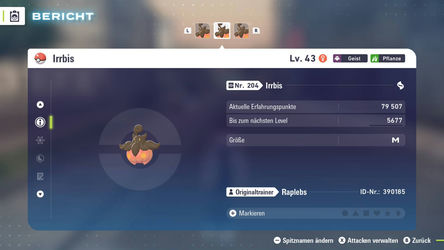 Irrbis und Pumpdjinn-Größen in Pokémon Pokémon-Legenden: Z-A