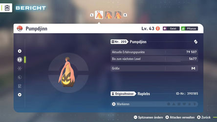 Irrbis und Pumpdjinn-Größen in Pokémon Pokémon-Legenden: Z-A