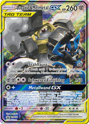 SM Black Star Promos SM192 Lucario & Melmetal TAG TEAM GX
