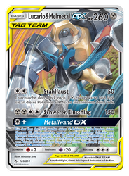 Kräfte im Einklang 120/214 Lucario & Melmetal TAG TEAM GX