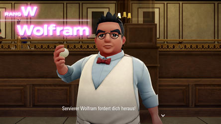 Bild von Servierer Wolfram beim Z-A Royale in Pokémon-Legenden: Z-A