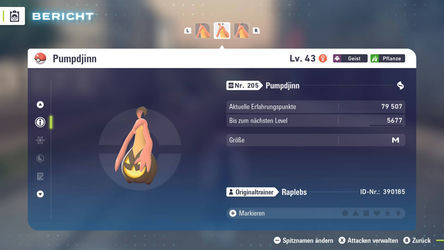 Irrbis und Pumpdjinn-Größen in Pokémon Pokémon-Legenden: Z-A