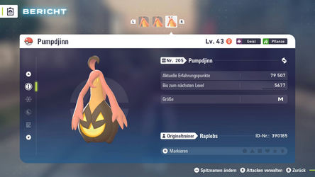 Irrbis und Pumpdjinn-Größen in Pokémon Pokémon-Legenden: Z-A