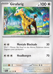 Entwicklungen in Paldea 154/193 Girafarig