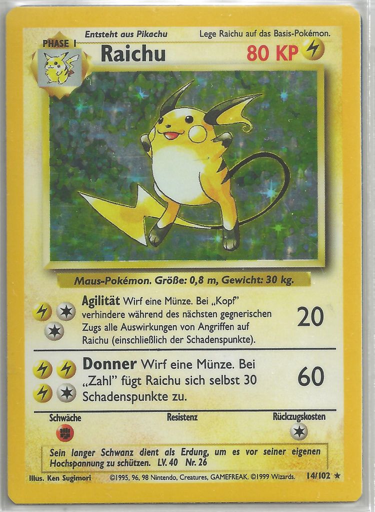 RAICHU – Base Set (Katalogbild)