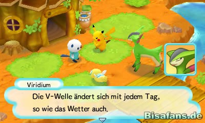 Ottaro und Viridium erklären die Welle, eine neue Funktion in PMD: Portale. Ottaro und Viridium erklären die Welle, eine neue Funktion in PMD: Portale.