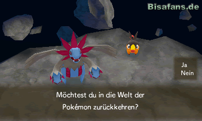 Dank deinem Partner erhältst du die Möglichkeit wieder in die Pokémon-Welt zurückzukehren! Dank deinem Partner erhältst du die Möglichkeit wieder in die Pokémon-Welt zurückzukehren!